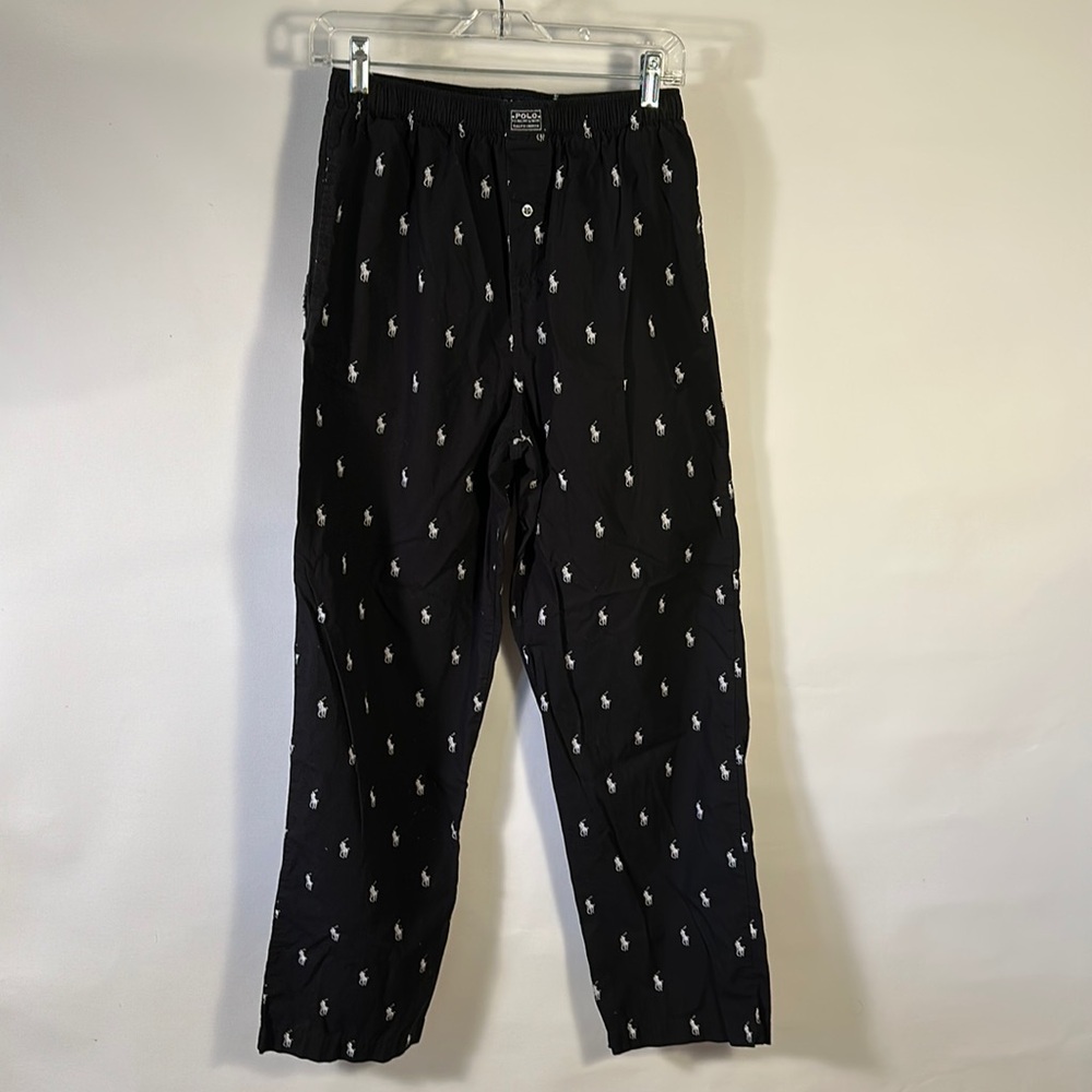Polo Ralph Lauren Men’s Allover Pony Black Pajama Pants